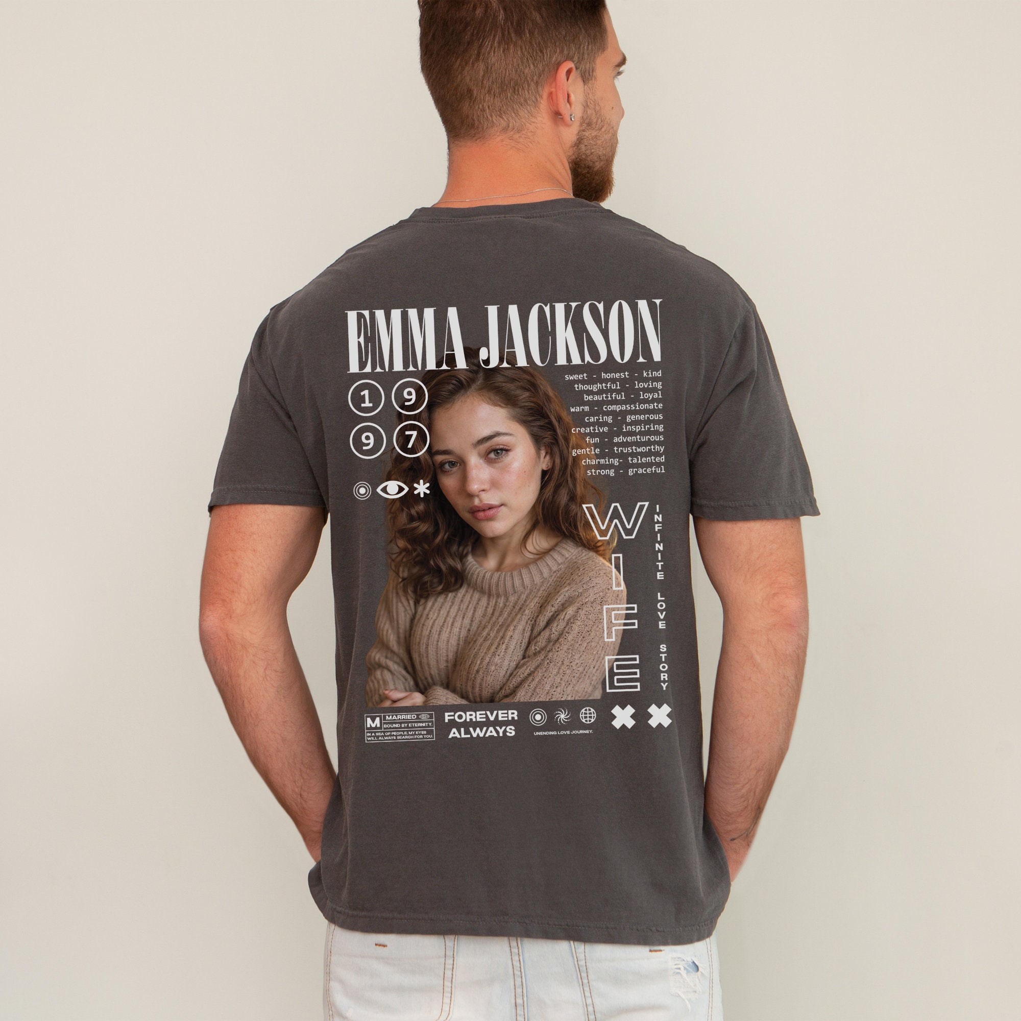 Custom Photo T-Shirt for Girlfriend Gift, Personalized Boyfriend Shirt, Unique Girlfriend Face Tee, Women's Custom Image T-Shirt, Special Occasion Apparel