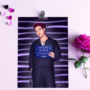 BTS Fan Art Jimin Butter Era Print Gift, Kpop merchandise, Kpop wall art
