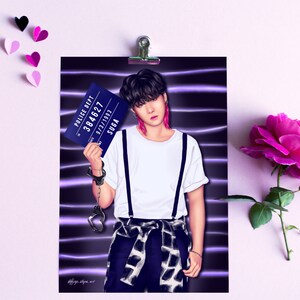 BTS Fan Art Suga Yoongi Butter Era Print Gift, Kpop merchandise, Kpop wall art