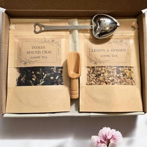 Grande cesto regalo di tè sfuso *Edizione speciale*, bustine di tè sfuso, botanico, erbe, spezie, inverno, regalo per lui e per lei