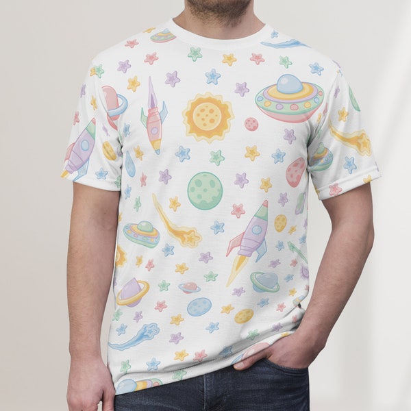 ABDL Space Pattern Unisex Cut & Sew Tee | Kawaii | Age Regression | Agere | Littlespace