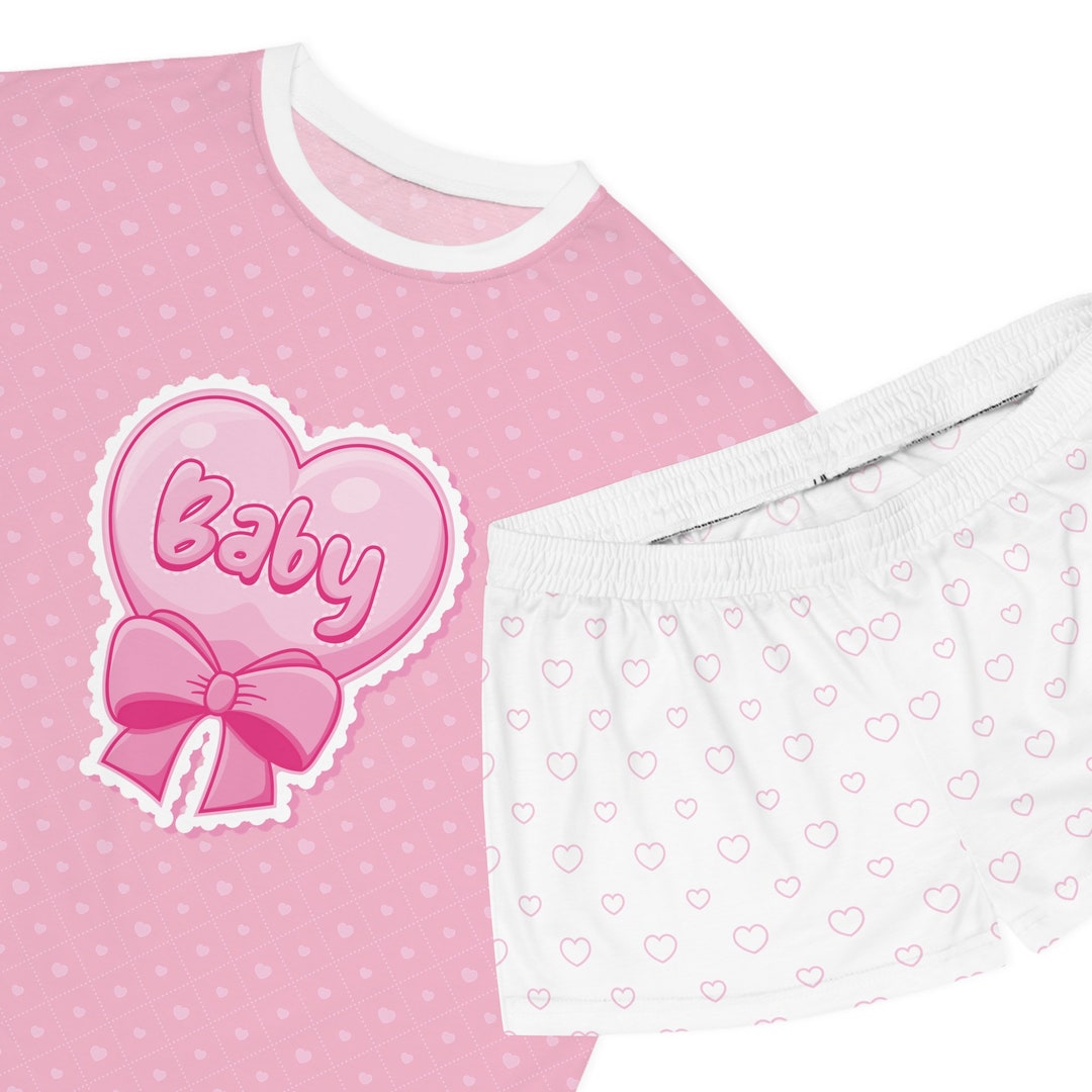 ABDL Baby Hearts Pajama Set | Age Regression | Agere | Littlespace | Sizes from S  to  2XL