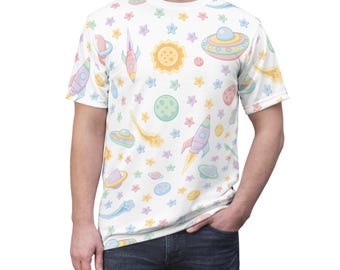 Pastel Space Graphic Tee for ABDL and Little Space Wear