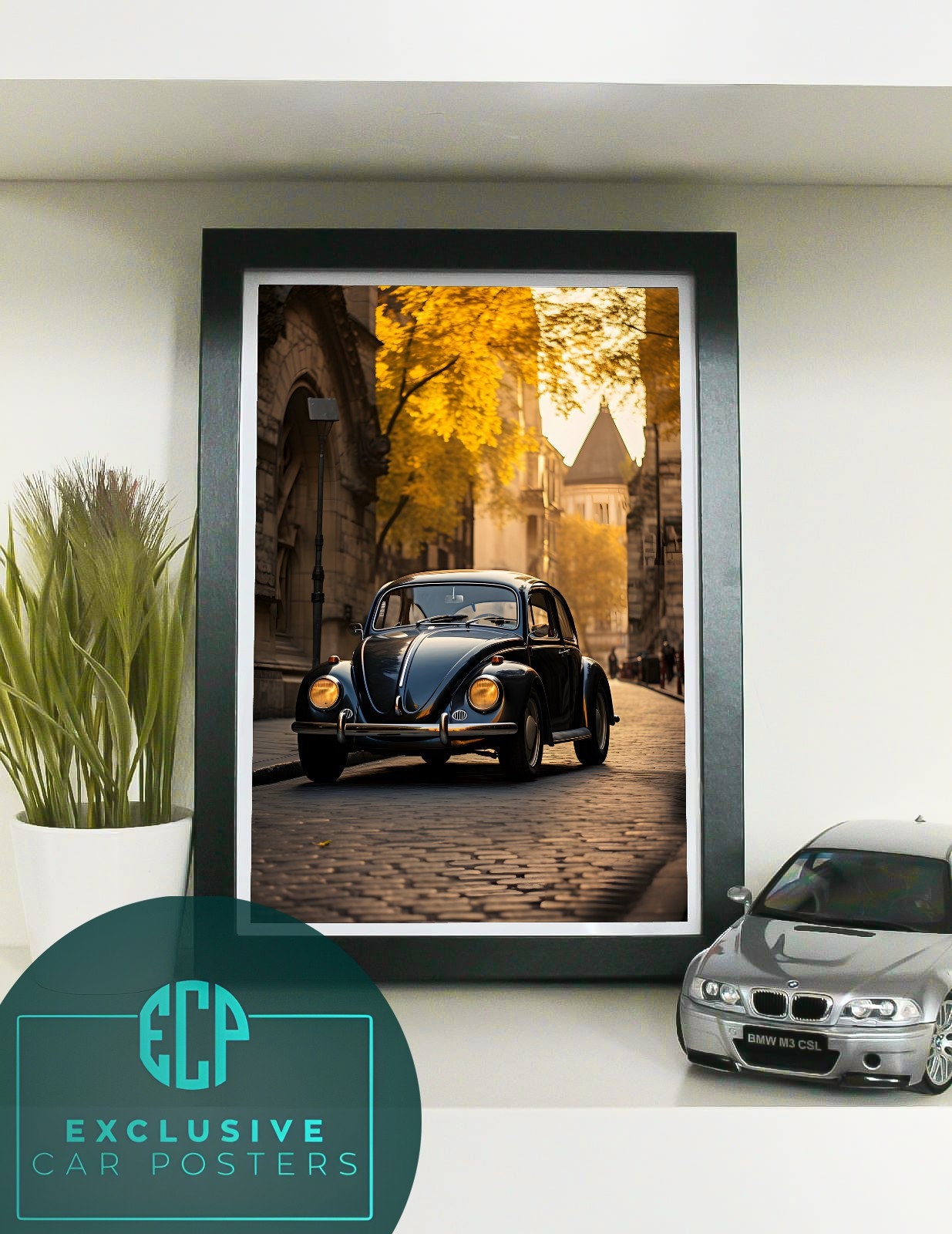 Poster Classic Volkswagen Beetle Wall Art Volkswagen Vintage Etsy
