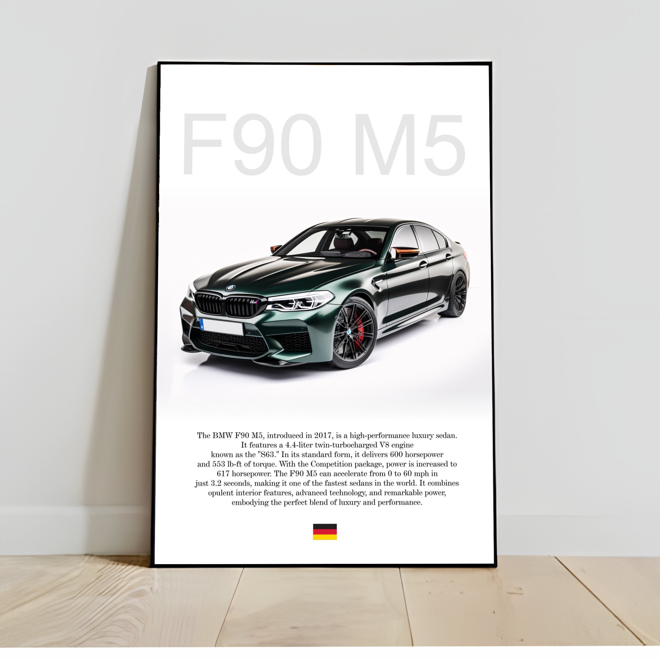 Canvas print Embrace the Hustle - BMW M8 'Hustle' Poster