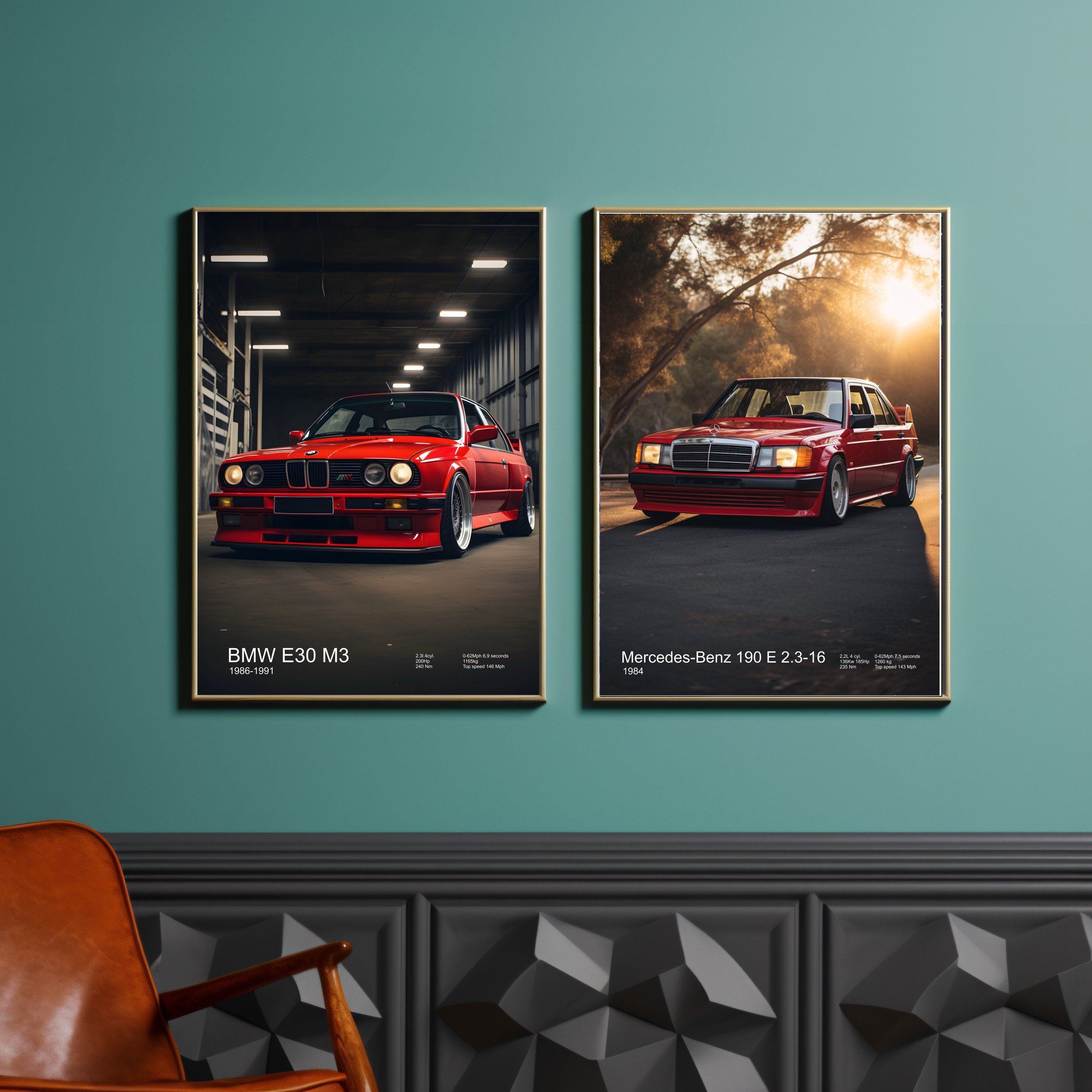 Premium Poster BMW E30 M3 wall art imprimé affiche BMW M imprimer ...