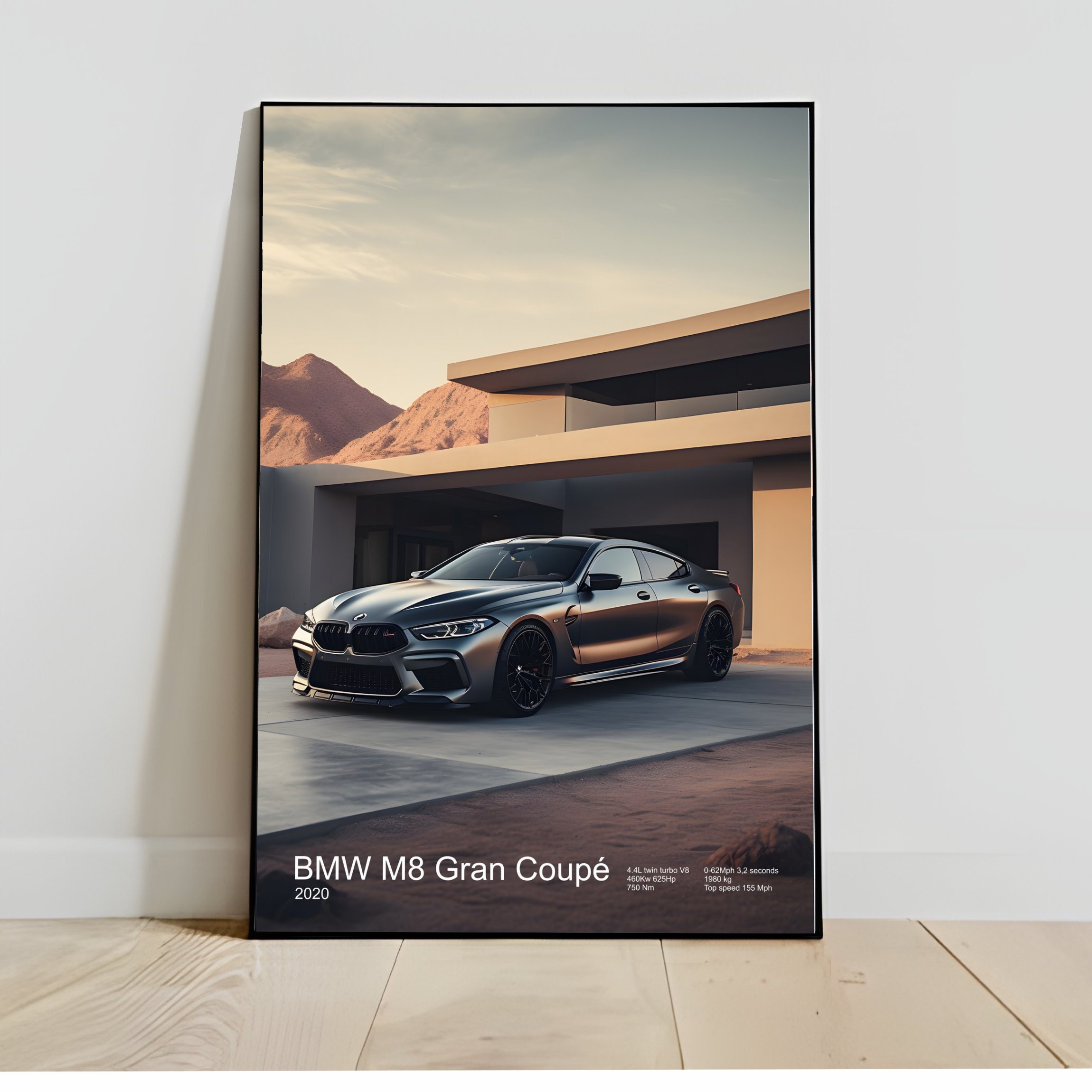Canvas print Embrace the Hustle - BMW M8 'Hustle' Poster