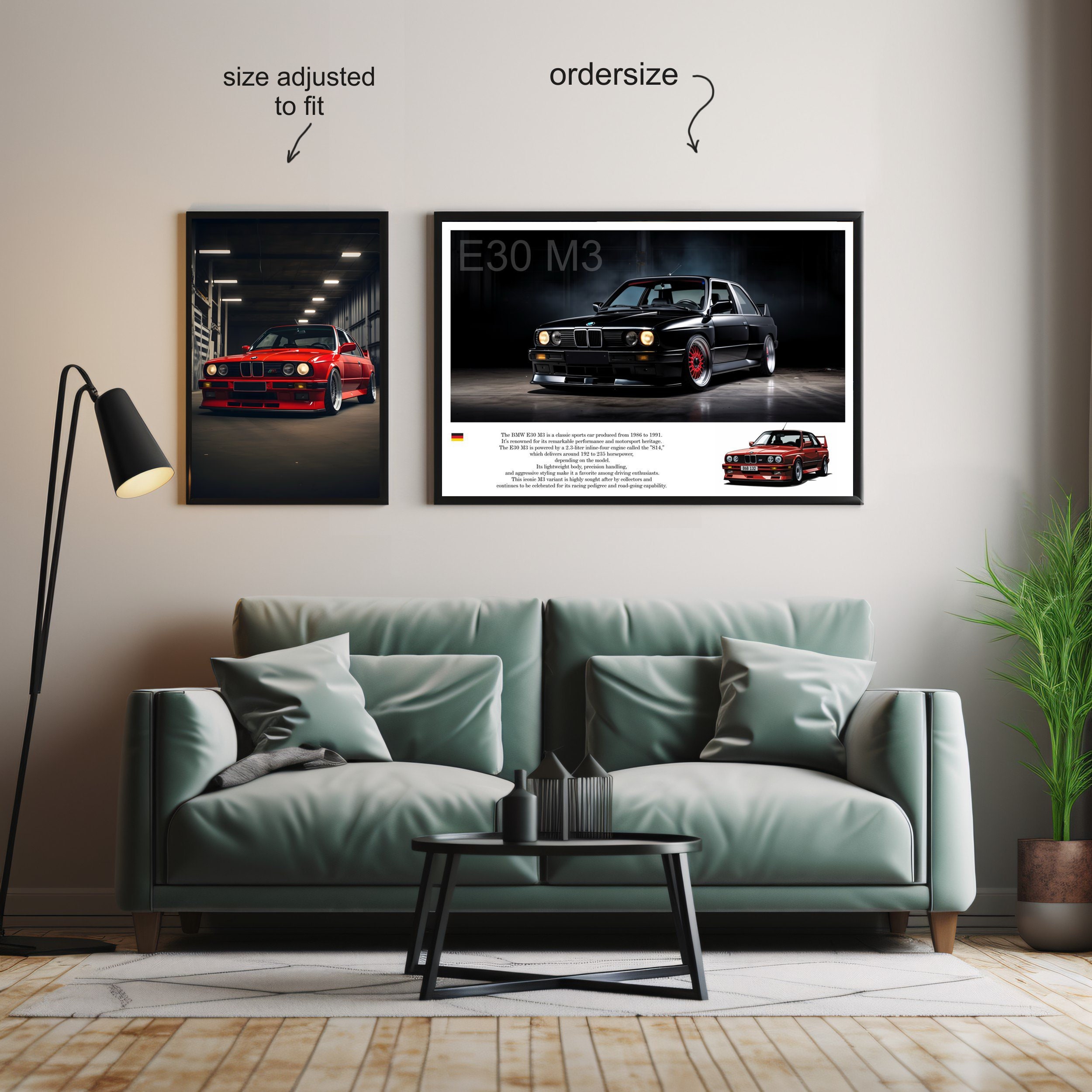  Inspirational Wall Art Co. - Legendary, 1984 BMW E30 M3 Poster  - Car Posters for Boys Room - Car Wall Decor - Car Room Decor - Car Posters  for Men