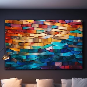 3D Acrylic Stained Tempered Glass | Stained 3D acrylic Wall Decor | Glass Art Decor Printing| Acrylic Stained Glass Window Decor|Glass Gift