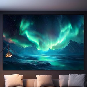 Northern Lights Wall Art, Tempered Glass Wall Art, Glass Printing, Aurora Wall Art, Aurora Borealis, Large Glass Wall Art, Wall Hangings