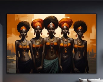 African Woman Wall Art, Black Woman Fashion Wall Art,Tempered Glass Wall Art,Glass Printing,Large Glass Wall Art,African Art,African Culture