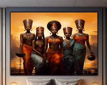 African Woman Wall Art, Black Woman Fashion Wall Art,Tempered Glass Wall Art,Glass Printing,Large Glass Wall Art,African Art,African Culture