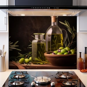 Tempered Glass Backsplash, Stove Back Cover, Kitchen Backsplash for Stove, Stove Top Cover, Chopping and Noodle Board, Kitchen Decor Tile