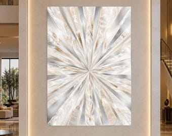 Mother of Pearl Tempered Glass Wall Art: Modern Tempered Glass Print Decor Art