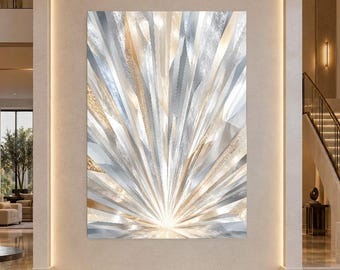 Mother of Pearl Tempered Glass Wall Art: Modern Tempered Glass Print Decor Art