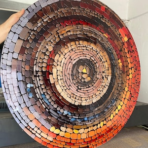 Zen Spa Mosaic Tempered Glass Round Wall Decor Art,zen Spa Stones ...
