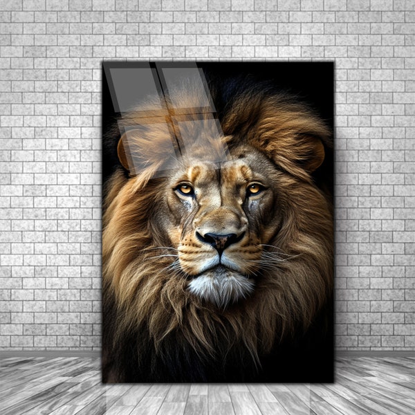 Tempered Lion Wall Art Etsy