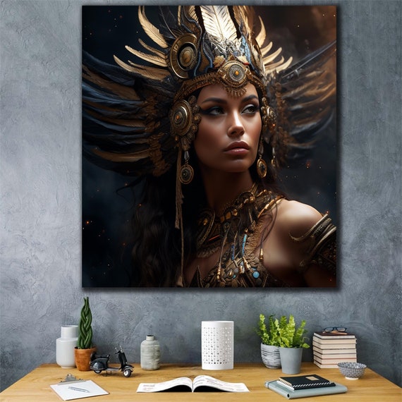 Tempered Glass Wall Art | Abstract Goddess Wall Art | Panoramic Wall Decor | Large Wall Decor | Housewarming Gifts | Home Decor | Wall Decor