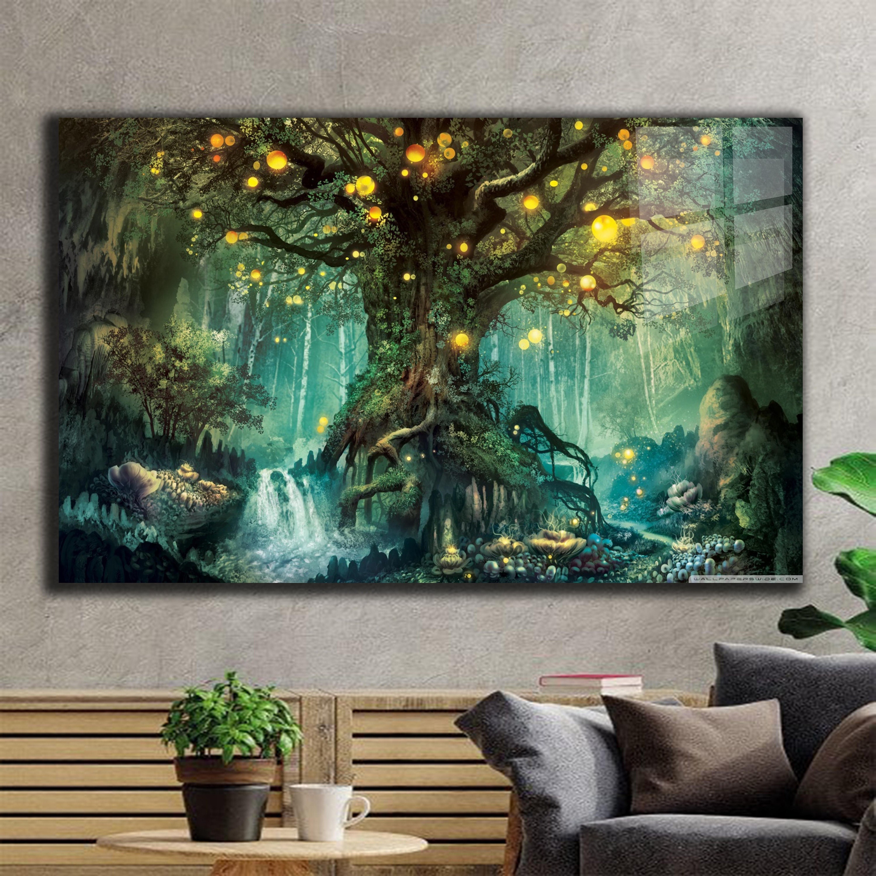 Tempered Glass Wall Art, Glass Painting Art, Home Wall Decor, Living Room Wall Art, Decor For Bedroom, Extra Large Wall Art, Wall Hanging
