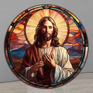 Jesus Tempered Glass Wall Art, Christ Wall Art, Jesus of Nazareth, Stained Glass Art, Glass Printing Wall Art Decor, Religious Wall Art Gift image 6