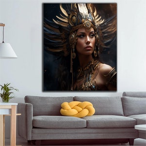 Tempered Glass Wall Art | Abstract Goddess Wall Art | Panoramic Wall Decor | Large Wall Decor | Housewarming Gifts | Home Decor | Wall Decor image 4