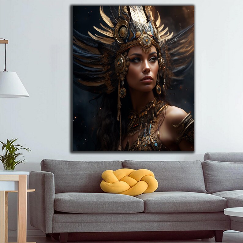 Tempered Glass Wall Art | Abstract Goddess Wall Art | Panoramic Wall Decor | Large Wall Decor | Housewarming Gifts | Home Decor | Wall Decor image 4