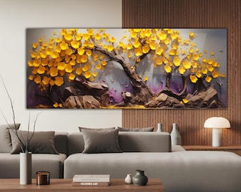 Abstract Tree of Life Glass, Tempered Glass Wall Art, Glass Large Wall Art,Tree of Life Art, Modern Stained Glass, Panoramic Wall Decor,Gift