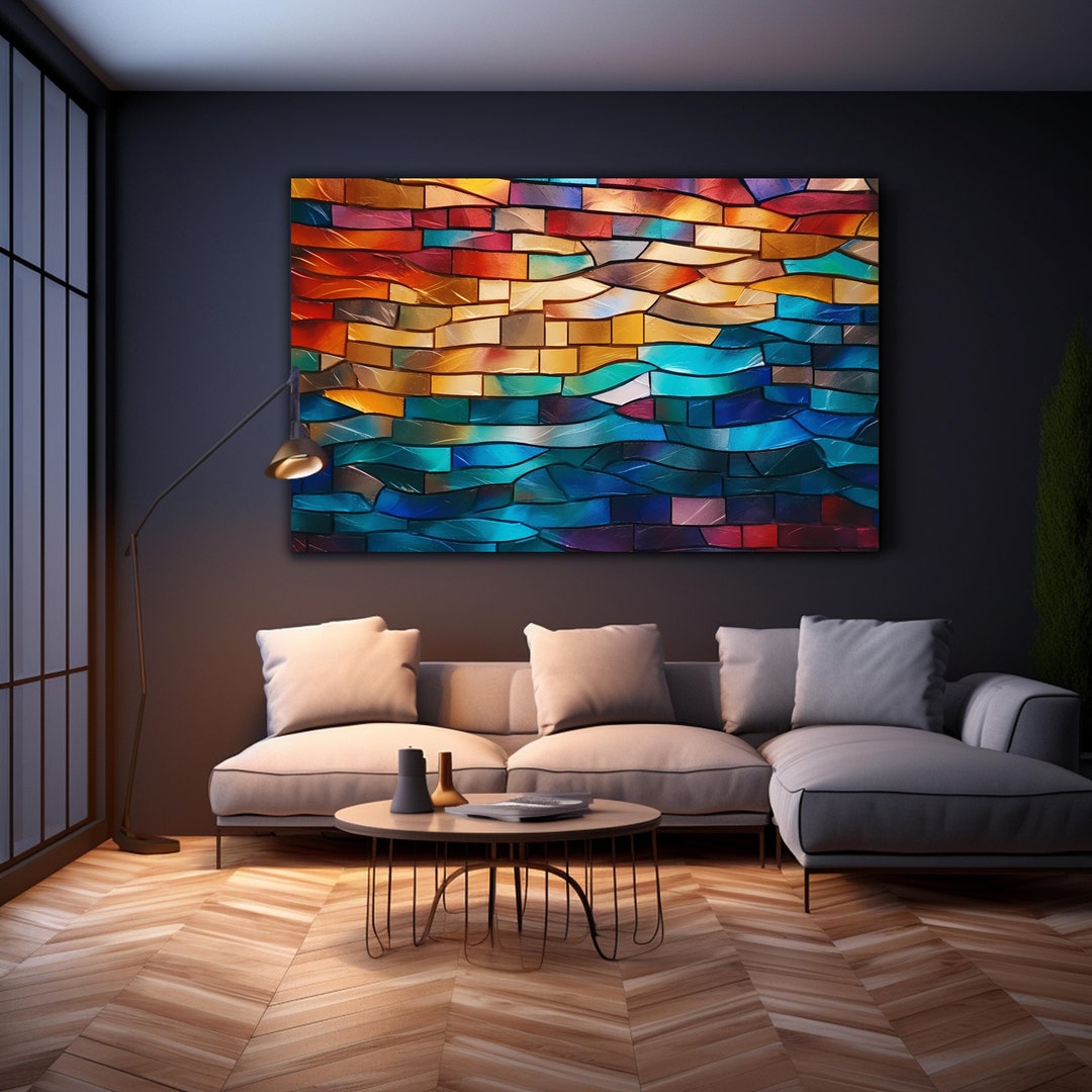 3D Acrylic Stained Tempered Glass Stained 3D Acrylic Wall Decor Glass