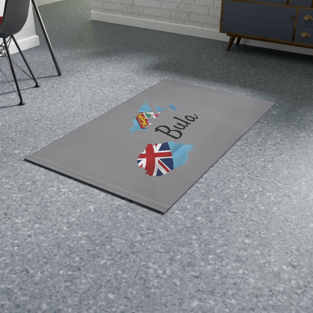 Fijian Rug, Fijian Flag Mat, Bula, Fijian Gift, Fijian House