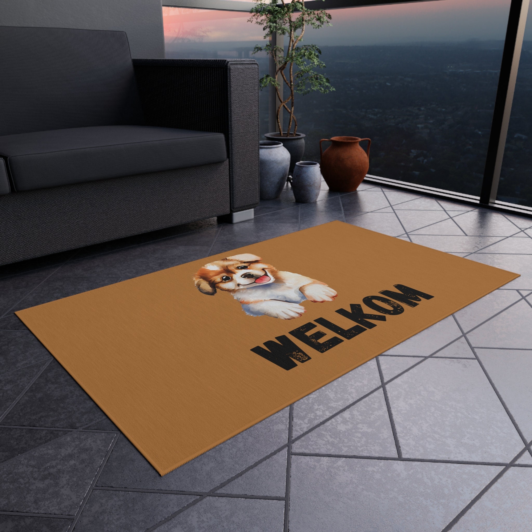 Afrikaans Dog Doormat, Welkom Outdoor Mat, Nonslip South