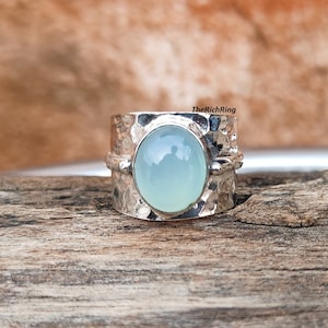 Aquamarine Ring, Silver Band Ring, 925 Sterling Silver, Promised Ring, Gemstone Ring, Popular Ring, Handmade Ring, Women Ring, Gift For Her.
