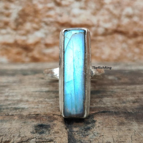 Bijoux Artisanaux Bague Coussin Argent Bague De Créateur Longue