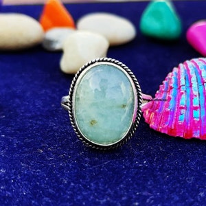 Aquamarine Ring, Handmade Ring, Women Gift Ring, Gemstone Silver Ring, Pretty Ring, Aquamarine Jewelry, 925 Sterling Silver Ring.