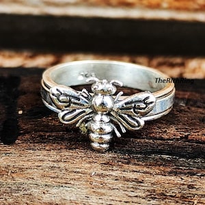 Solid 925 Sterling Silver Spinner ring, Spinner Bee ring, Women Ring, Handmade Silver ring ,Honey Bee Ring, For Wedding ring.