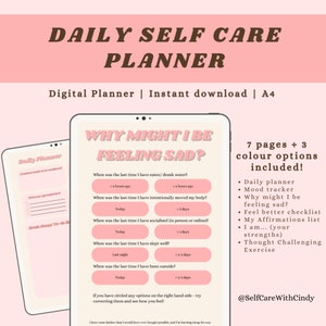 Self Care Planner, Self Care Journal, Self Care Checklist, ADHD Planner, Self Love Journal, Self-Care Journal, Daily Planner, Mental Health