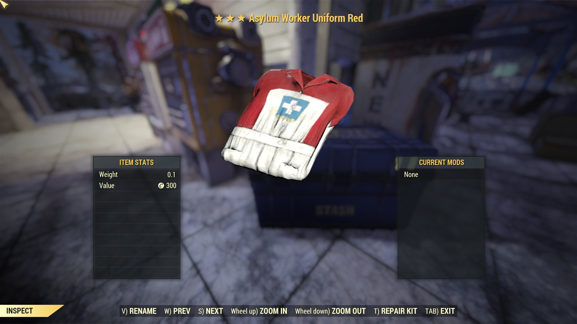 Fo76 PC Red Asylum Dress RARE fast Delivery Etsy