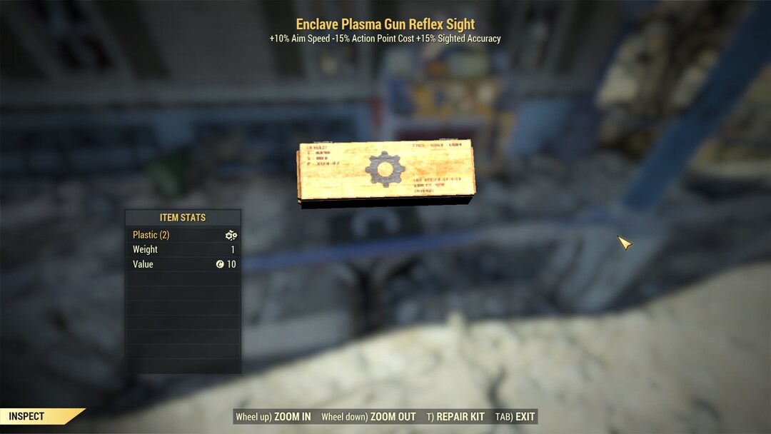 Fo76 PC Enclave Reflex Sight Mod Box fast Delivery Etsy