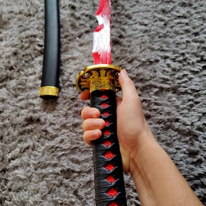 Rivers of Blood Katana, Elden Katana Ring Cosplay Metal Sword, Collection Gift for him, Gift for him, Medieval Fantasy