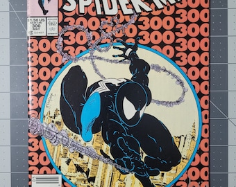 Amazing Spider-Man # 300 erstes Venom (1988) signiert vom Schriftsteller David Michelinie