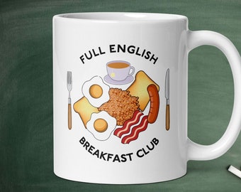 FULL ENGLISH BREAKFAST Club (3/3) - Tasse - 80er Film Lustig Großes Britisches Frühstück Büro Tasse Geschenk