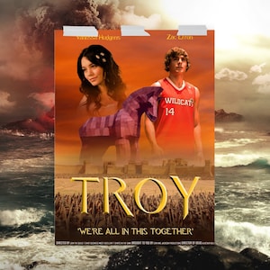 Poster del film TROY BOLTON - Parodia di High School Musical Cavallo di Troia Homer L'Iliade Divertente poster del film Troy