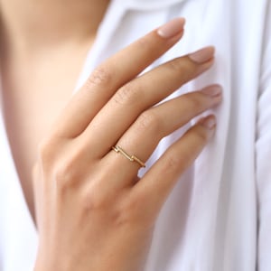 Wolfgangsee Ring, 14K Solid Gold Ring, Thin Gold Stacking Rings for Woman, Minimal Jewelry, Dainty Gold Ring, Delicate Ring, Gift for Her