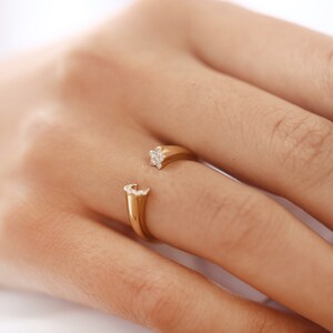 14K Solid Gold Ring, Dainty Simple Tiny Gold Stacking Rings for Women,  Minimal Jewelry, Delicate Ring, Gift for Her