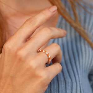 14K Solid Gold Ring, Thin Gold Stacking Rings for Woman, Minimal Jewelry, Dainty Gold Ring, Delicate Ring, Gift for Her, Halloween Gift