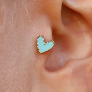 14k gouden hartkraakbeen tragus helix conch lobe piercingsieraden cadeau voor haar