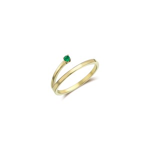 Retymno Ring, 14 K solid Gold Ring, Dünne Gold Stapelringe für Frauen, Zierliche Goldring, Minimal Schmuck, Zarte Ring, Geschenk für Sie Bild 5