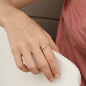 Mini Round Gold Ring, Round Gold Ring, Dainty Gold Ring, Minimalist and Stylish Look, Simple Gold Ring, 14K Gold Ring, Gift for Her