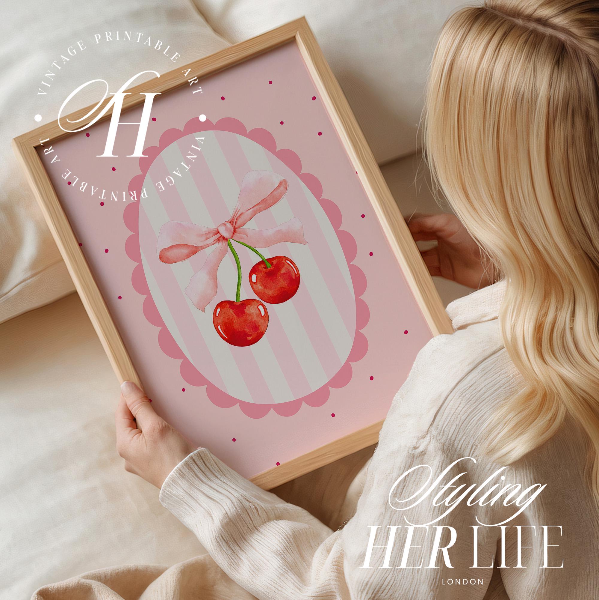 Vintage Nursery Gallery Wall Art Print Set, Pink Girls Room Decor ...