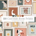 110 Kids Room Prints: Playroom Wall Art Set, Printable Boho Nursery Decor (Digital Download)