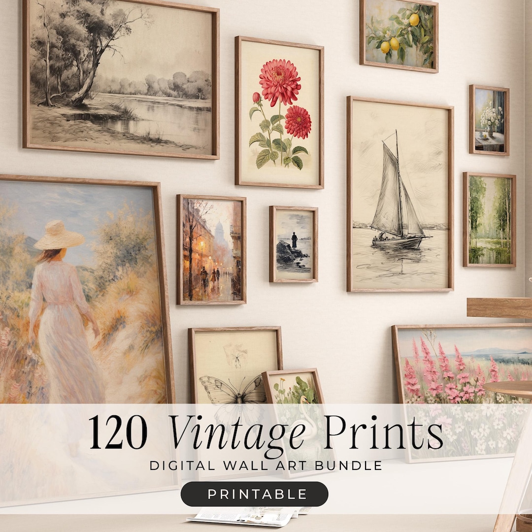120 Vintage Art Prints: Gallery Wall Art (digital Download) - Etsy